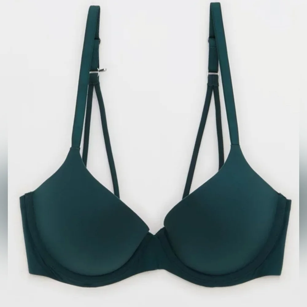 AE Aerie Real Sunnie Demi Push Up Strappy Back Bra, Green, NWT, 38B - Picture 4 of 13